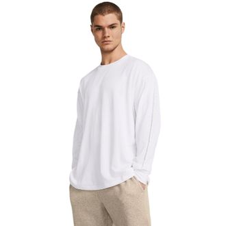 Under Armour Heren Tonaal Logo Zwaargewicht T-shirt met lange mouwen (Wit)