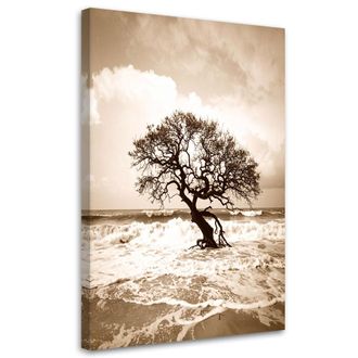 Feeby Impresi&oacute;n De Imagen, Paisaje Marino Playa &Aacute;rbol En Estilo Vintage, 80x120
