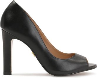 Kazar Peep Toe Pumps - Dames - Pumps - Zwart - 37 EU - Leer - Schoenen