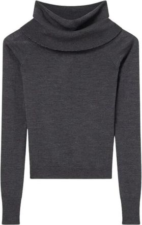 Stella McCartney Wollen coltrui - Dames - Coltruien - Grijs - M - Wol - Truien & Vesten