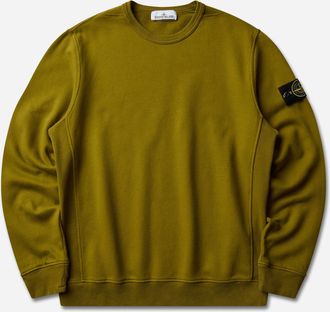 Stone Island Men s Organic Cotton Fleece Crewneck Sweatshirt Cactus