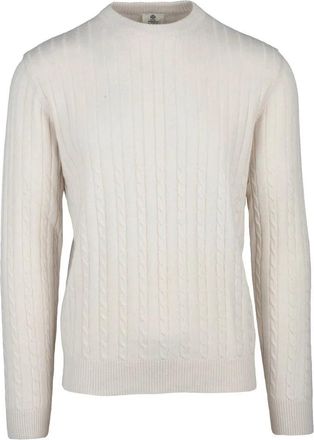 LUIGI BORRELLI NAPOLI Textured Cable Knit Pullover Luigi Borrelli Napoli Sweater