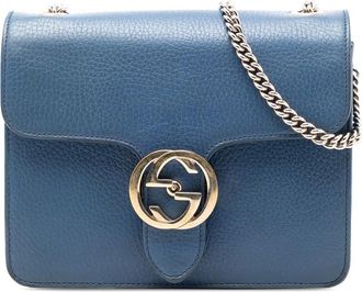 Gucci Pre-owned Gucci Small Dollar Calfskin Interlocking G Crossbody 510304 203998