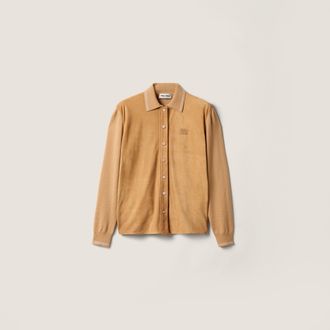 Miu Miu Wool and suede shirt