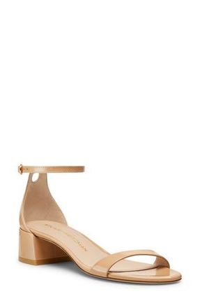 Stuart Weitzman Nudist Block 35 Ankle Strap Sandal in Adobe at Nordstrom Rack, Size 7.5