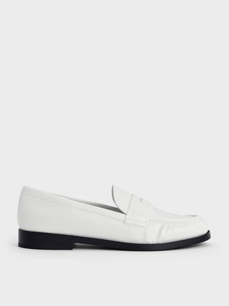 Charles & Keith Ruched Penny Loafers