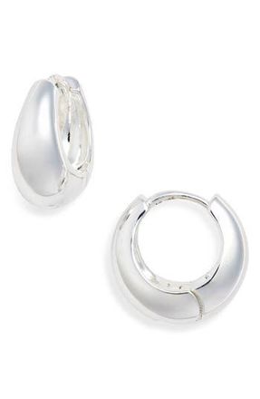Nordstrom Tapered Huggie Hoop Earrings in Silver at Nordstrom Rack