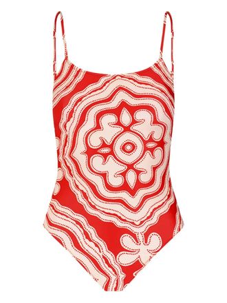Lemlem Dinha swimsuit - women - Recycled Polyester/Lycra - M - Red