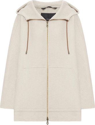 Max Mara Double-Layer Pure Cashmere Sweatshirt Coat