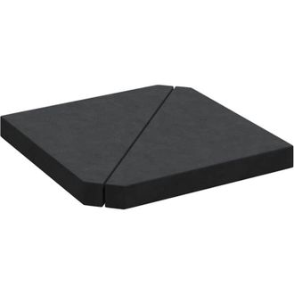 vidaXL Placa De Peso Para Sombrilla 2uds Granito Negro Triangular 14kg Vidaxl