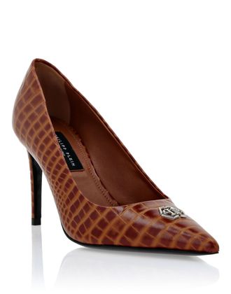 Philipp Plein Decollete Mid-Heels 9 Cocco Hexagon