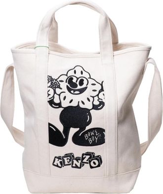 Kenzo Print Tote Bag - Dames - Shoppers - Wit - ONE Size - Katoen - Tassen