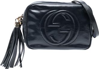 Gucci Pre-owned Womens Patent Soho Disco Crossbody - Black Leather - One Size