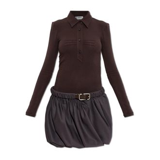 The Attico Dames, Jurken, Bruin, Maat: XS Wol