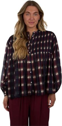 By-Bar Amsterdam Overhemden, Dames, Veelkleurig, S, Katoen, Geruite Blouse