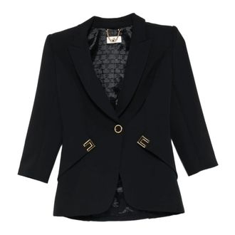 Elisabetta Franchi Blazers, female, Black, Size: XL Giacca
