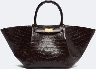DeMellier New York Midi croc-effect leather top-handle bag