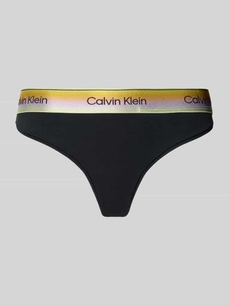 Calvin Klein Underwear String aus Baumwoll-Mix in Black, Gr&ouml;&szlig;e XL