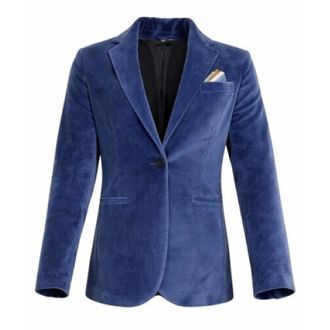 Circolo 1901 Dames, Jassen, Blauw, Maat: 4XL Corduroy