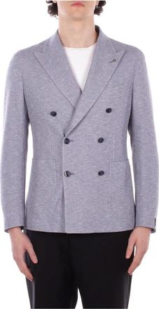Tagliatore Dubbelknoopjas - Heren - Blazers - Blauw - XL - Katoen - Jassen