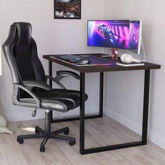 Home Discount Gaming Desk With U Shape Legs Study Workstation MDF Computer Table, Walnut