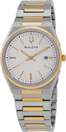 Bulova Classic Quartz White Dial Mens Watch 98B424