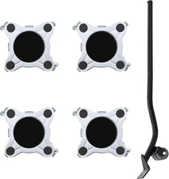 vidaXL Furniture Rollers 4 pcs with Lifter 15.5x15.5x5.5 cm Steel 1000 kg Vidaxl