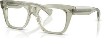 Oliver Peoples 51mm Rectangle optical glasses in Green at Nordstrom