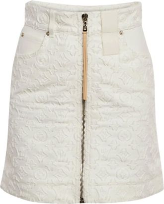 Louis Vuitton Gonna con monogramma - Bianco