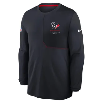 Nike Houston Texans Sideline Coach Nike Mens Dri-FIT NFL Long-Sleeve Top in Blue | 03B10BAJ9H-B8B