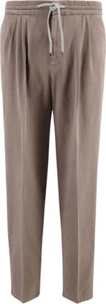 Brunello Cucinelli Heren, Broeken, Beige, Maat: XL Corduroy
