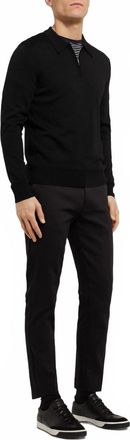 Orlebar Brown Moonraker Knitted Half Zip Sweater In Black