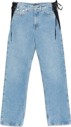MUGLER Light Blue Straight-Leg Jeans