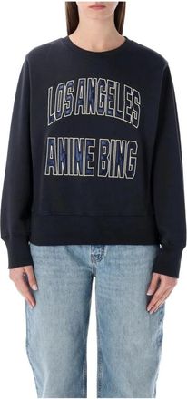 Anine Bing Harry Shrunken Sweatshirt - Dames - Sweatshirts - Zwart - M - Katoen - Hoodies & sweatvesten