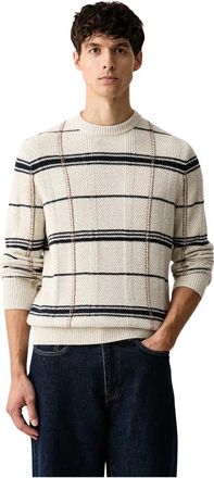 Barbour Fasey Ronde Hals Trui - Heren - Ronde hals truien - Beige - M - Katoen - Truien & Vesten