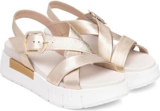 Nero Giardini Slingback Platform Sandal in Gold at Nordstrom, Size 11Us