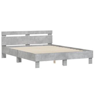 Berkfield Home Durable Bed Frame without Mattress Concrete Grey 150x200 cm King Size