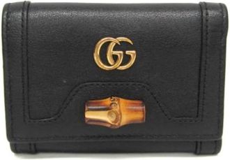 Gucci Pre-owned Vintage Portemonnee - Dames - Vintage Accessoires - Zwart - ONE Size - Leer - Vintage