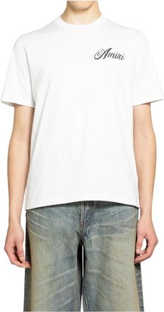 Amiri Tops, Heren, Wit, 2Xl, Katoen, Mountain Tee