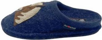 Haflinger Womens Poni Wool Slipper In Captains Blue