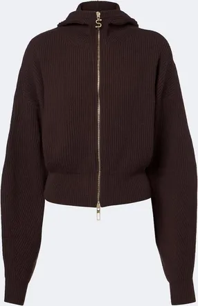 Sportmax Ribbed-knit wool and cashmere cardigan