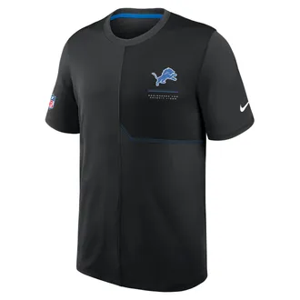 Nike Detroit Lions Sideline Coach Nike Mens Dri-FIT NFL Top in Black | 03B20B9B9J-B8B