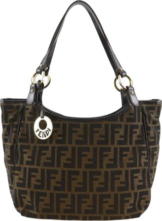 Fendi Zucca Brown Zucca Tote Bag (Pre-Owned)