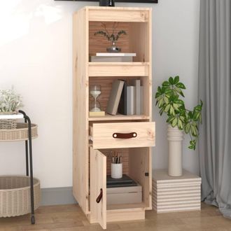 Berkfield Home Highboard 34x40x108, 5 cm Solid Wood Pine in Light Tan