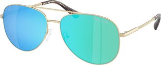 Michael Kors MK1172 PERLEDO Polarized 101425 Womens Sunglasses Gold Size 58