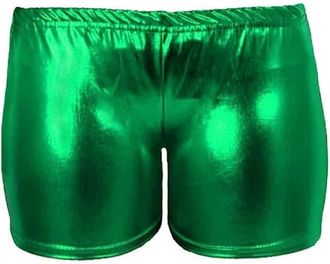 Generic Womens Metallic Hot Pants - Shiny Stretch Shorts for Dance, Raves, Festivals & Clubbing - Eye-Catching Partywear for Stage & Performance (as8, Alpha, 