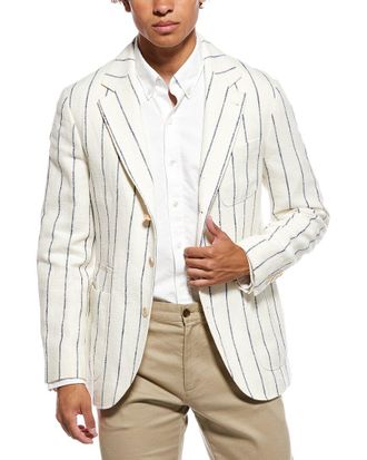 Brunello Cucinelli Linen, Silk, & Wool-Blend Blazer