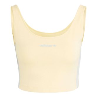 adidas (WMNS) adidas Island Club Crop Tank Yellow IT8157