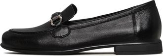Cesare Gaspari Klassieke Bit Leren Loafers - Dames - Loafers - Zwart - 37 EU - Leer - Schoenen