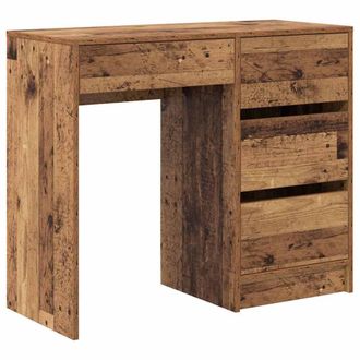 Berkfield Home Old Wood Writing Desk Old wood Engineered Wood Medium in Brown